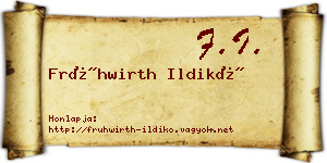 Frühwirth Ildikó névjegykártya
